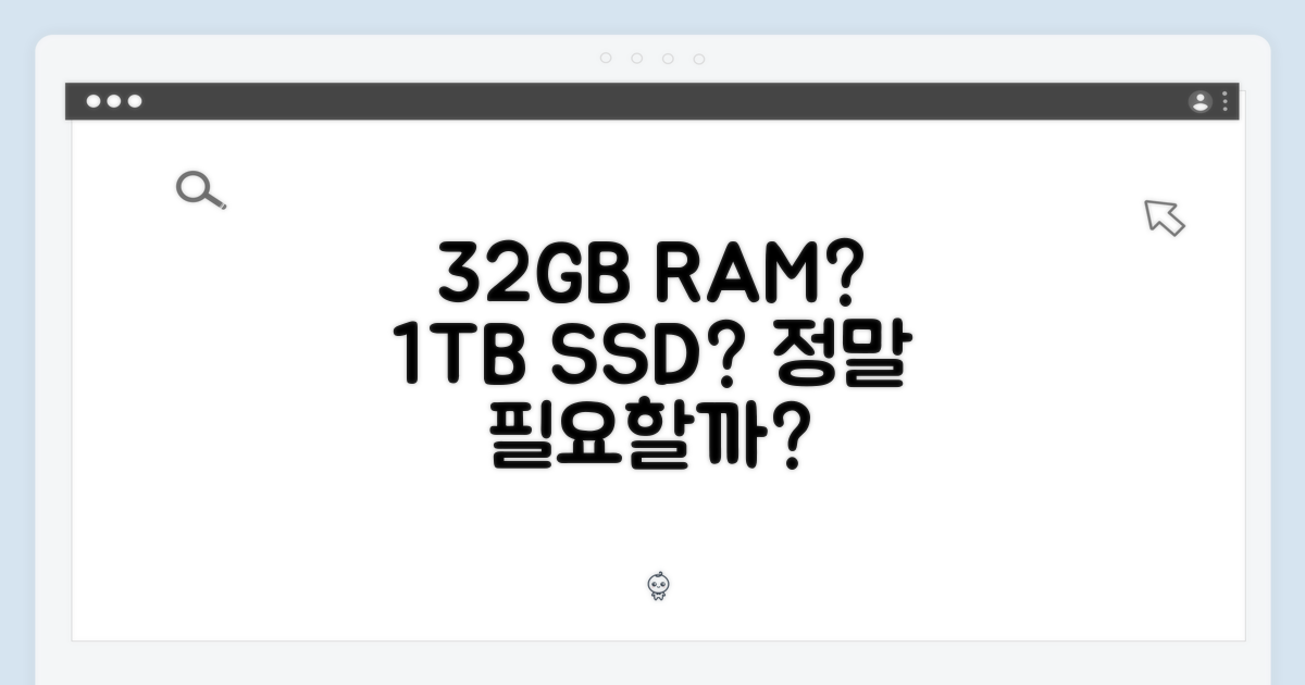 32GB RAM, 1TB SSD, 진짜 필요할까?