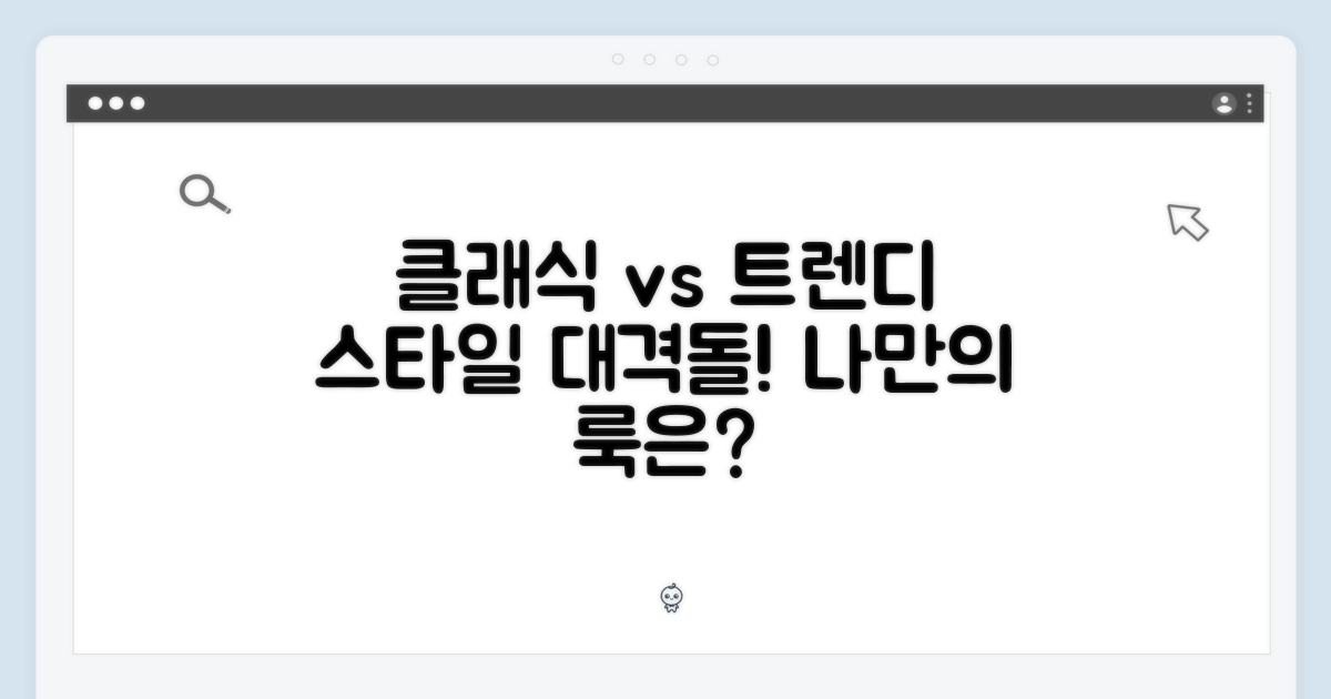 클래식 vs 트렌디 룩