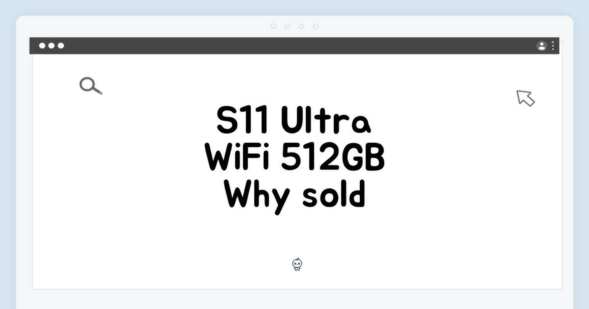 왜 S11 울트라, WiFi 512GB 그레이가 없을까요?