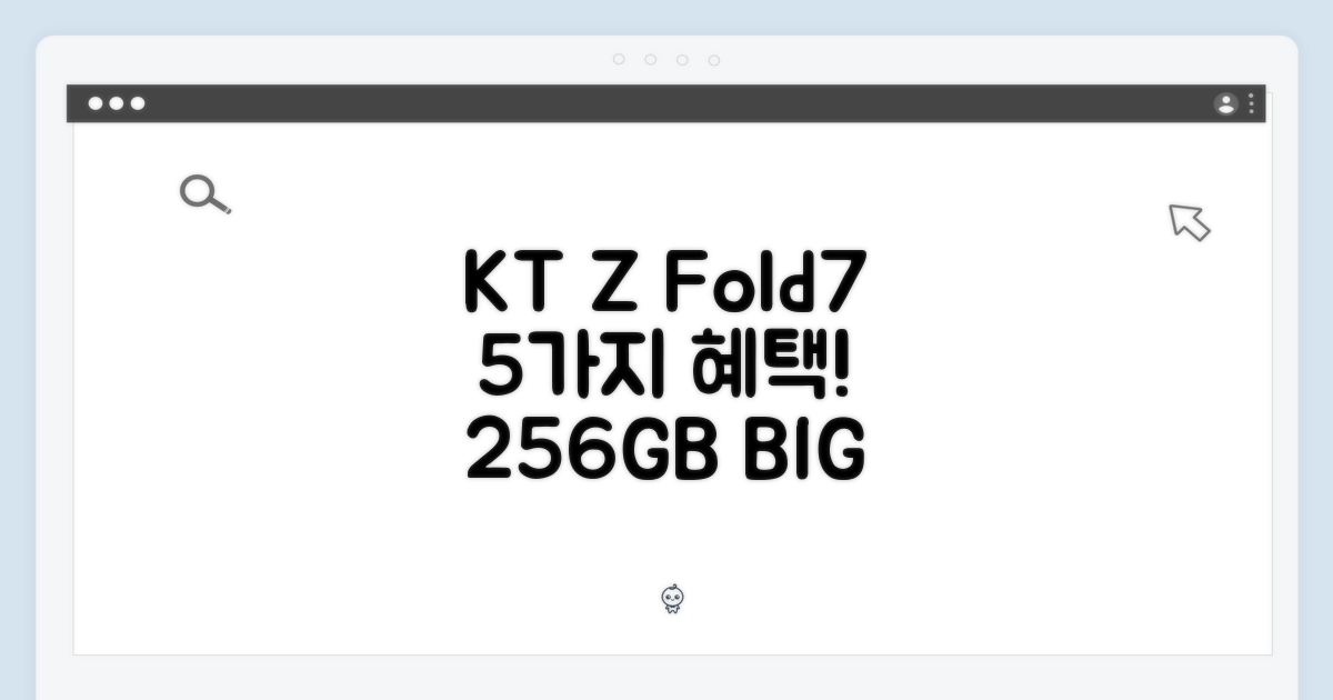 KT 번호이동 갤럭시 Z Fold7 256GB: 5가지 혜택!