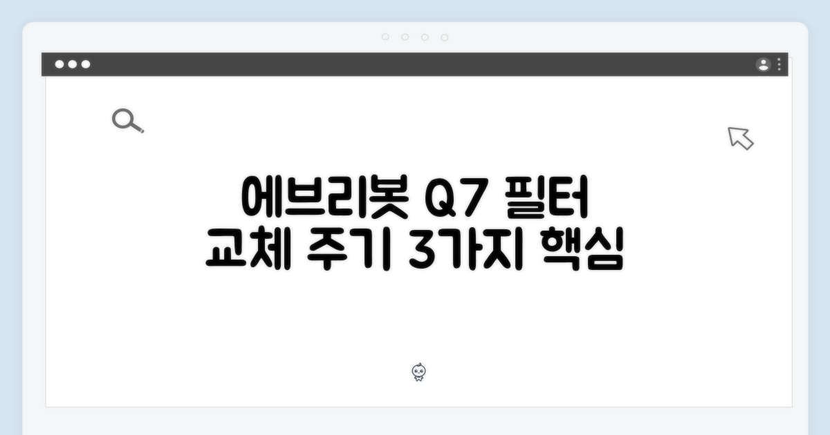 에브리봇 Q7 필터, 3가지 핵심 교체 주기