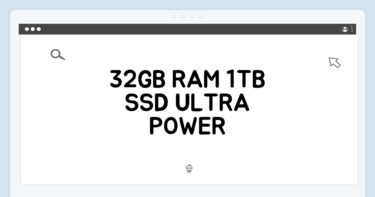 32GB RAM, 1TB SSD의 위엄