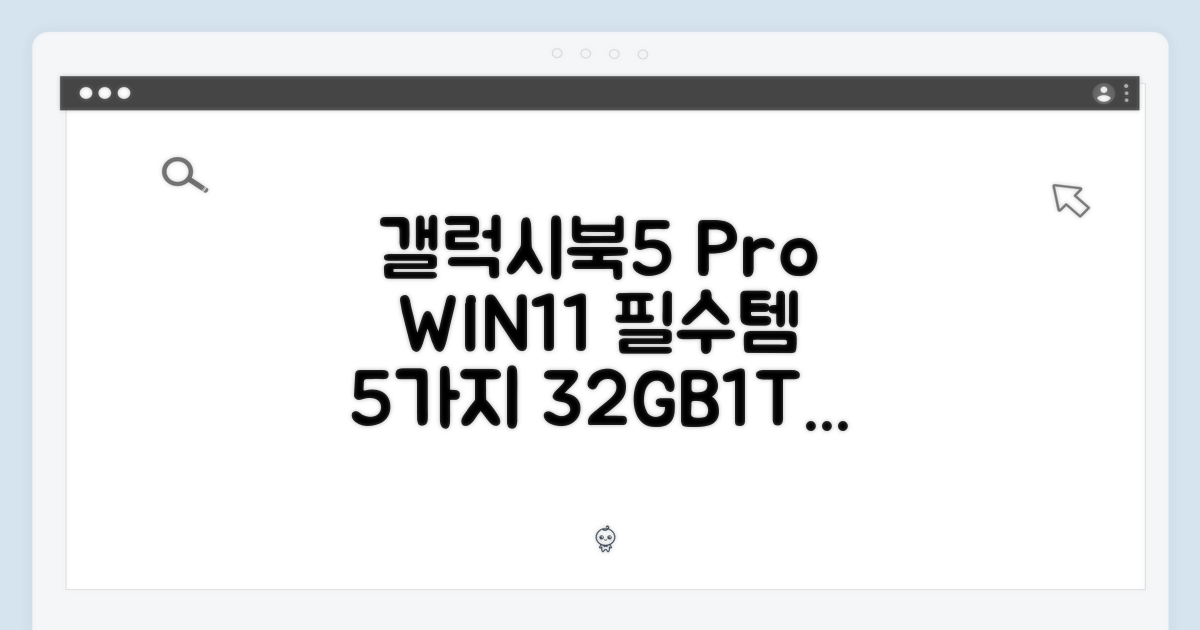 갤럭시북5 프로 32GB/1TB: 윈도우11 필수템 5가지