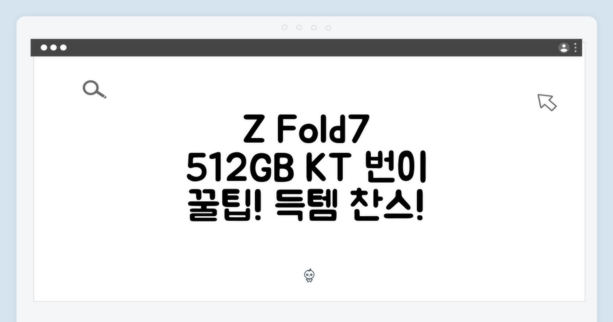 Z Fold7 512GB, KT 번이 시  팁