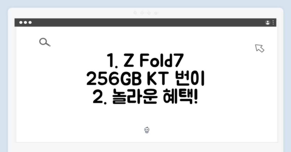 KT 번이, Z Fold7 256GB 장점은?