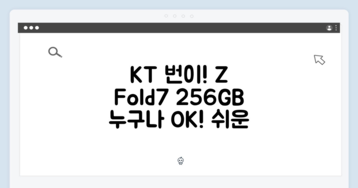KT 번이, Z Fold7 256GB 누구나 쉽게!