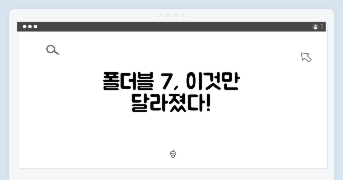 폴더블7, 뭐가 달라졌을까?