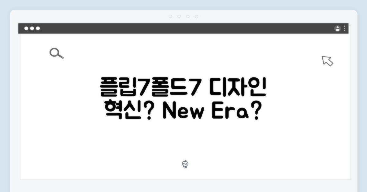 플립7/폴드7, 디자인 혁신일까?