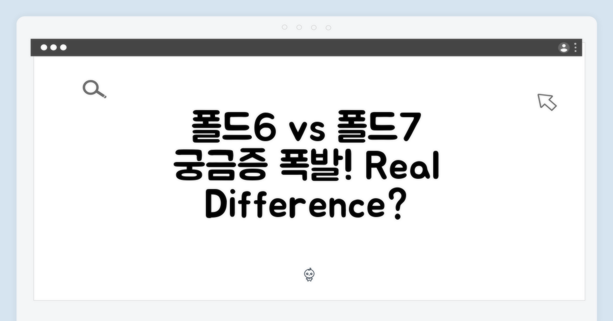 폴드6 vs 폴드7, 무엇이 달라졌나