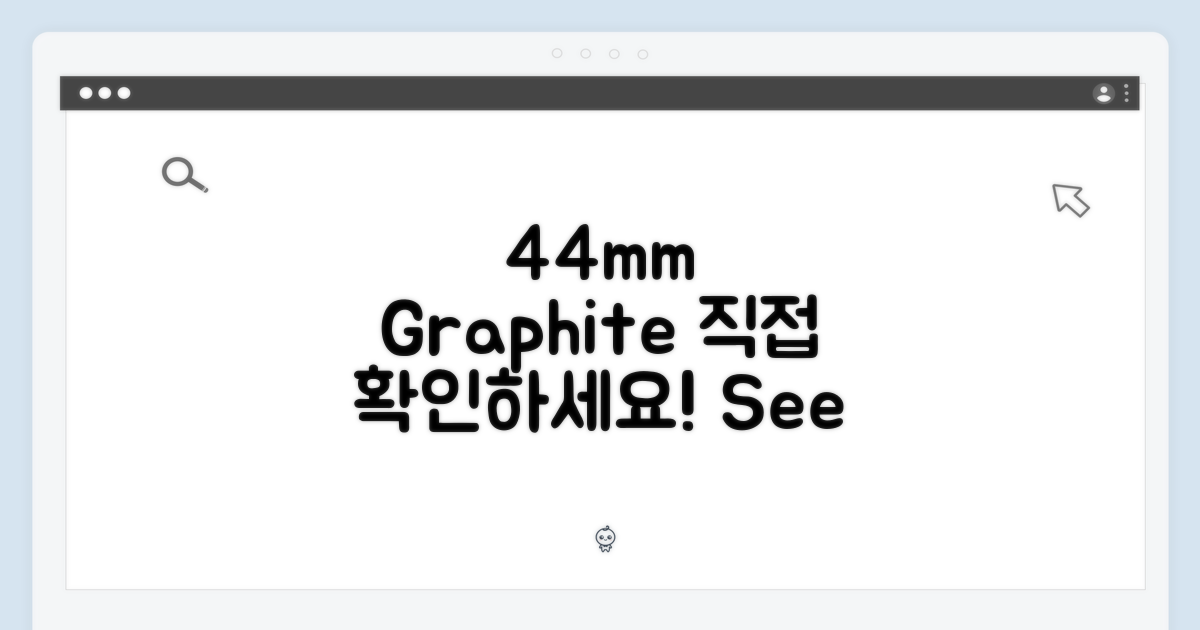 44mm 그라파이트, 직접 보세요!