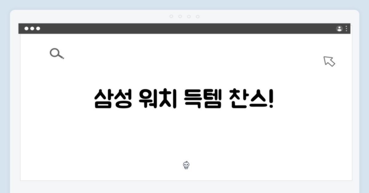 삼성전자 워치, 놓치지 마세요!