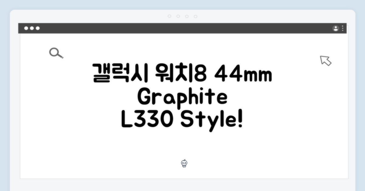 놀라운 갤럭시 워치8 44mm L330 그라파이트!