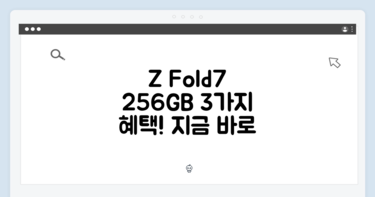 Z 폴드7 256GB, 3가지 혜택
