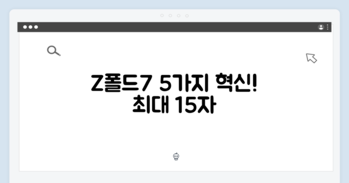 5가지 갤럭시 Z 폴드7 장점