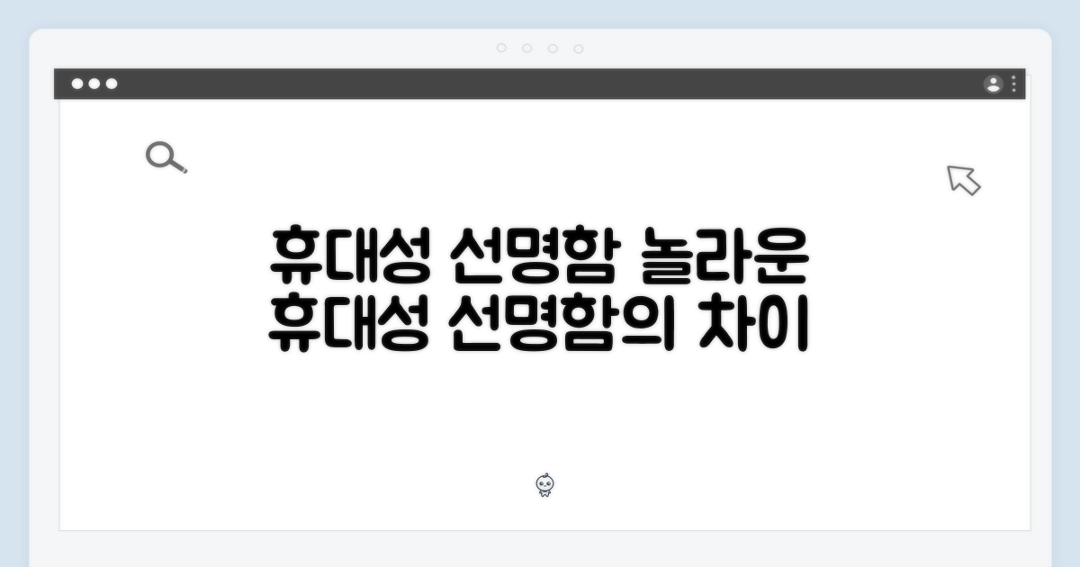 놀라운 휴대성과 선명함