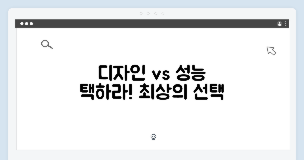 디자인, 성능, 무엇을 중시하나?