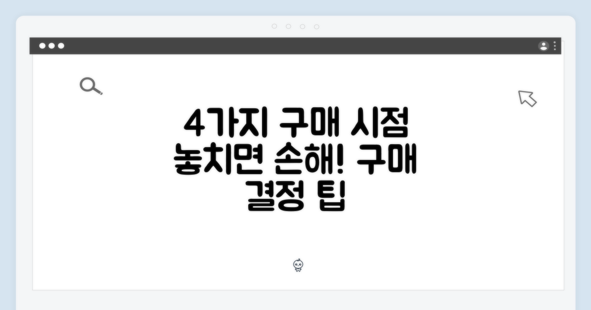 4가지 구매 시점 분석