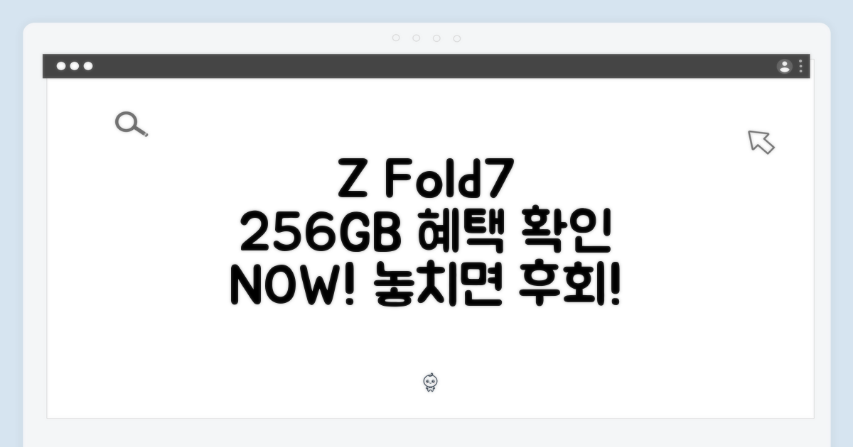 Z Fold7 256GB 혜택 확인하세요!
