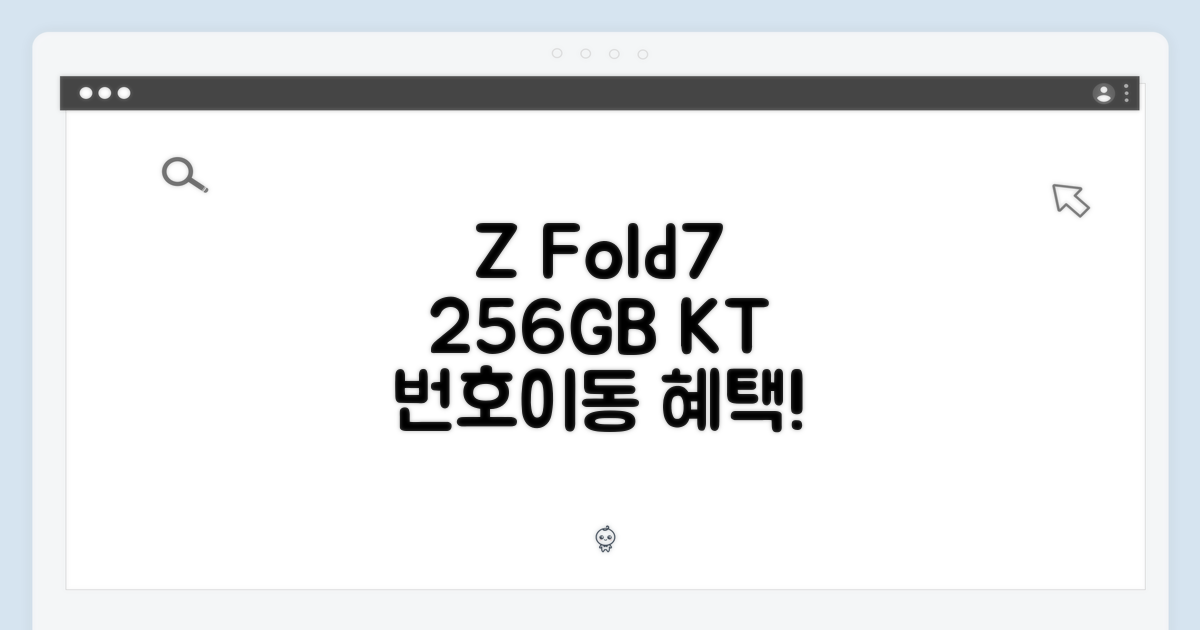 KT 번호이동 갤럭시 Z Fold7, 256GB 혜택은?