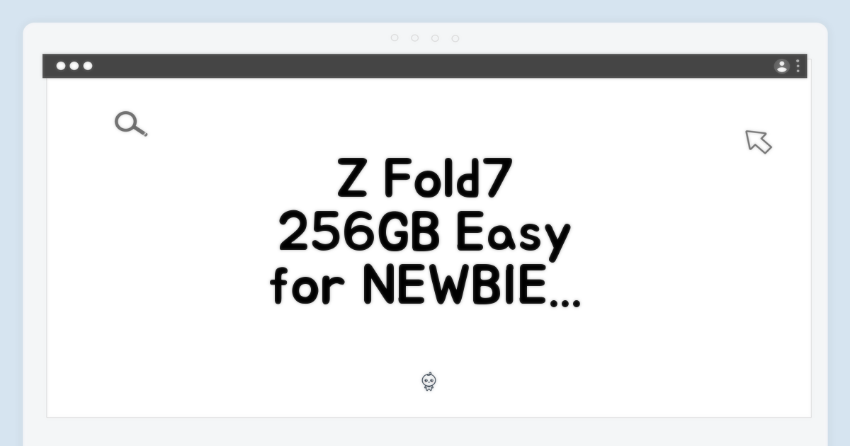 SKT Z Fold7 256GB, 초보자도 쉽게!