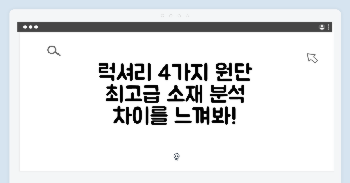 4가지 원단의 고급스러움