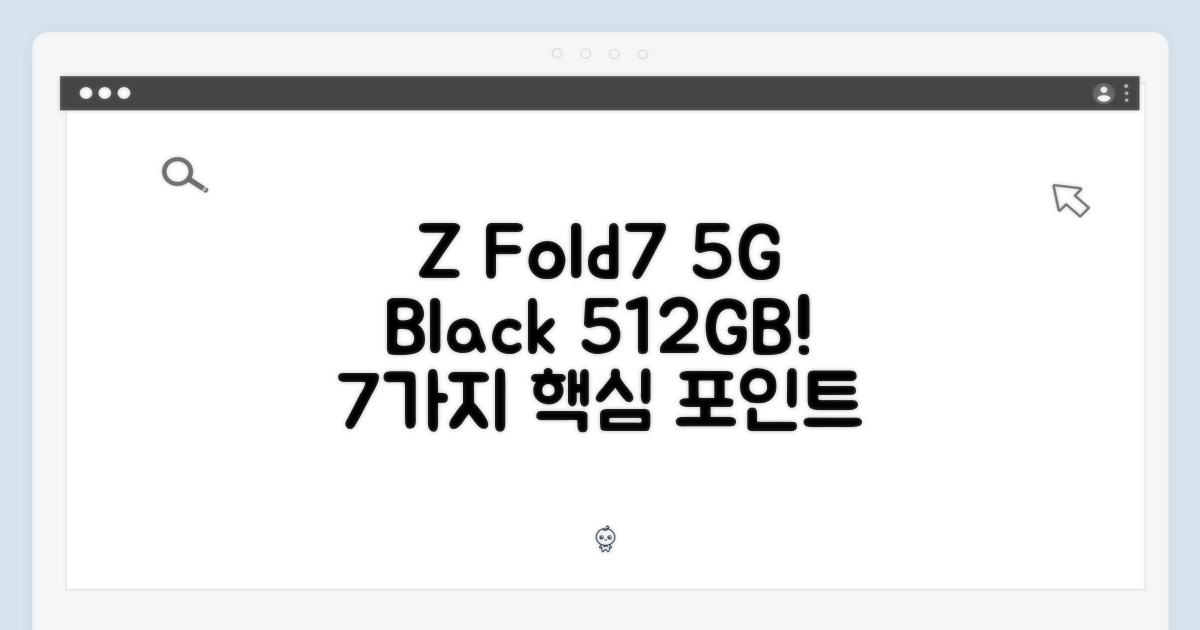 갤럭시 Z 폴드7 5G 512GB 블랙: 7가지 핵심 포인트