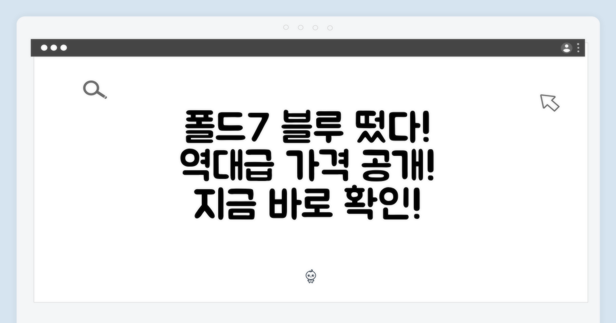 갤럭시 Z 폴드7 블루쉐도우, 믿을 수 없는 가격 공개!