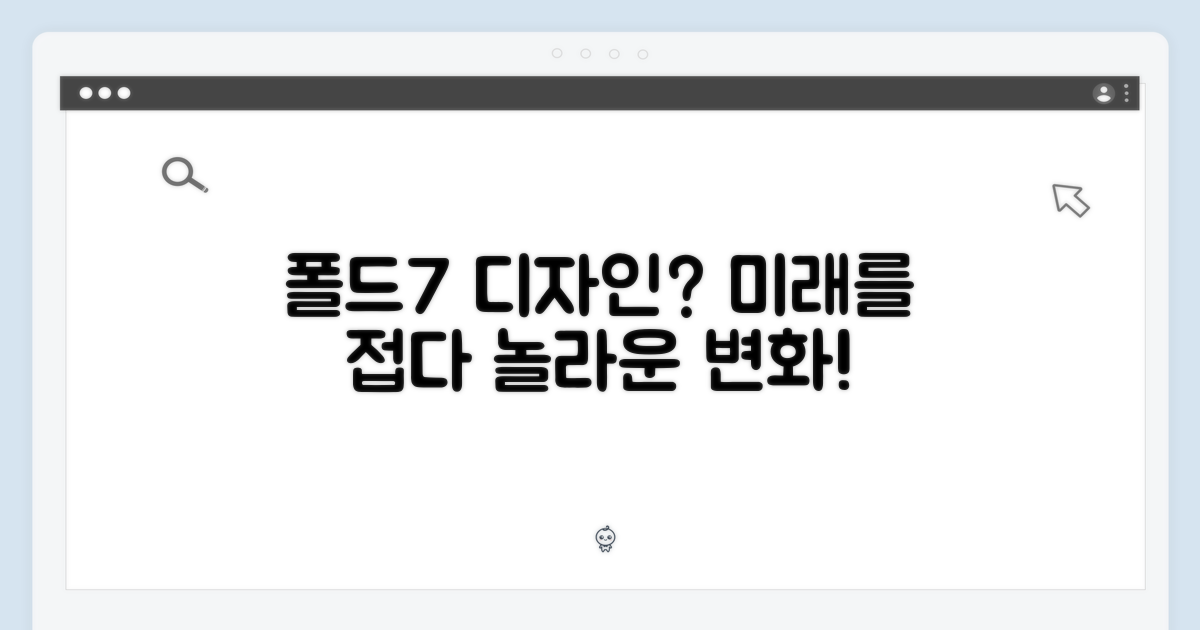 폴드7, 다음 세대 디자인은?