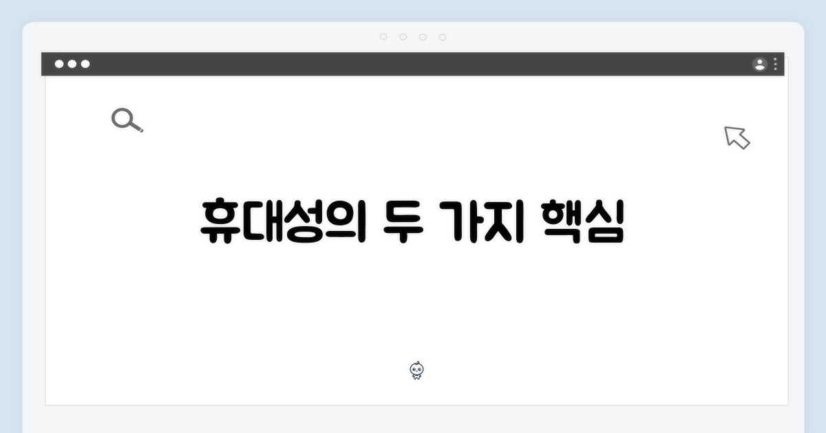 2가지 휴대성 이점