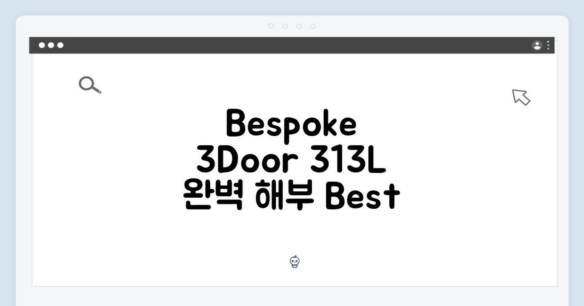 비스포크 3도어 313L 완벽 가이드