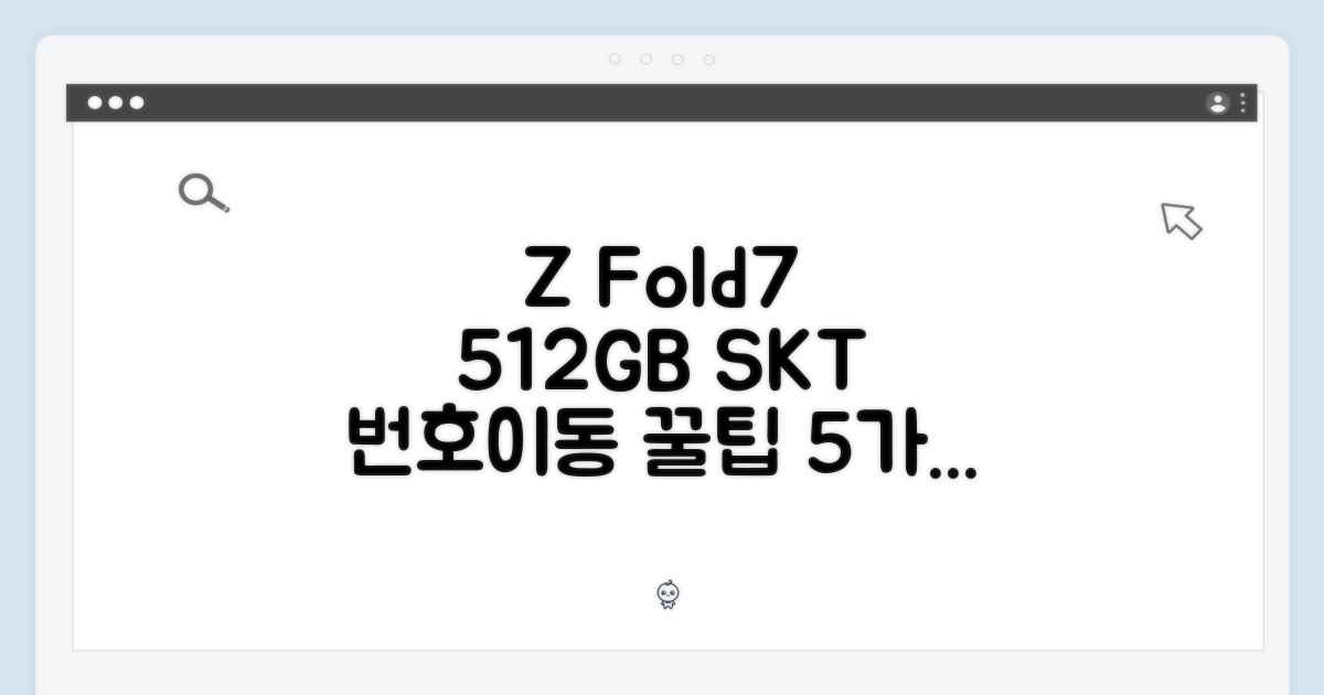 SKT 번호이동 갤럭시 Z Fold7 512GB 꿀팁 5가지