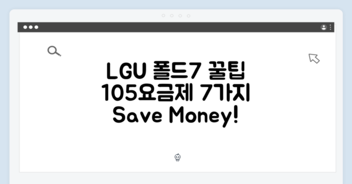 LGU+ 갤럭시 폴드7 105요금제 꿀팁 7가지