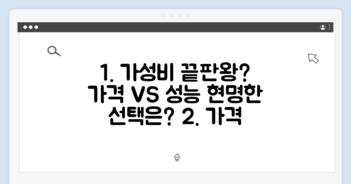 가격과 성능, 합리적 선택은?