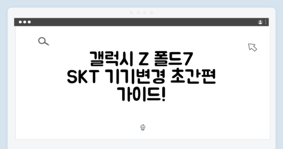 SKT 갤럭시Z폴드7 기기변경 완벽 가이드