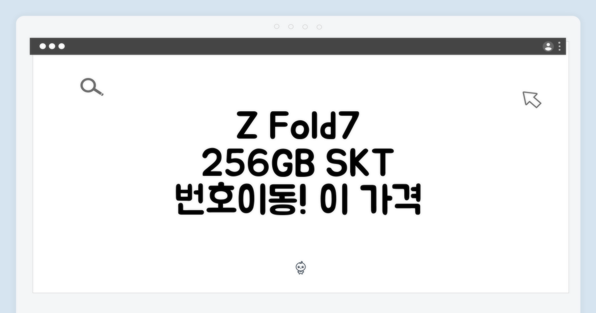 SKT 번호이동 Z Fold7 256GB, 이 가격 실화일까요?