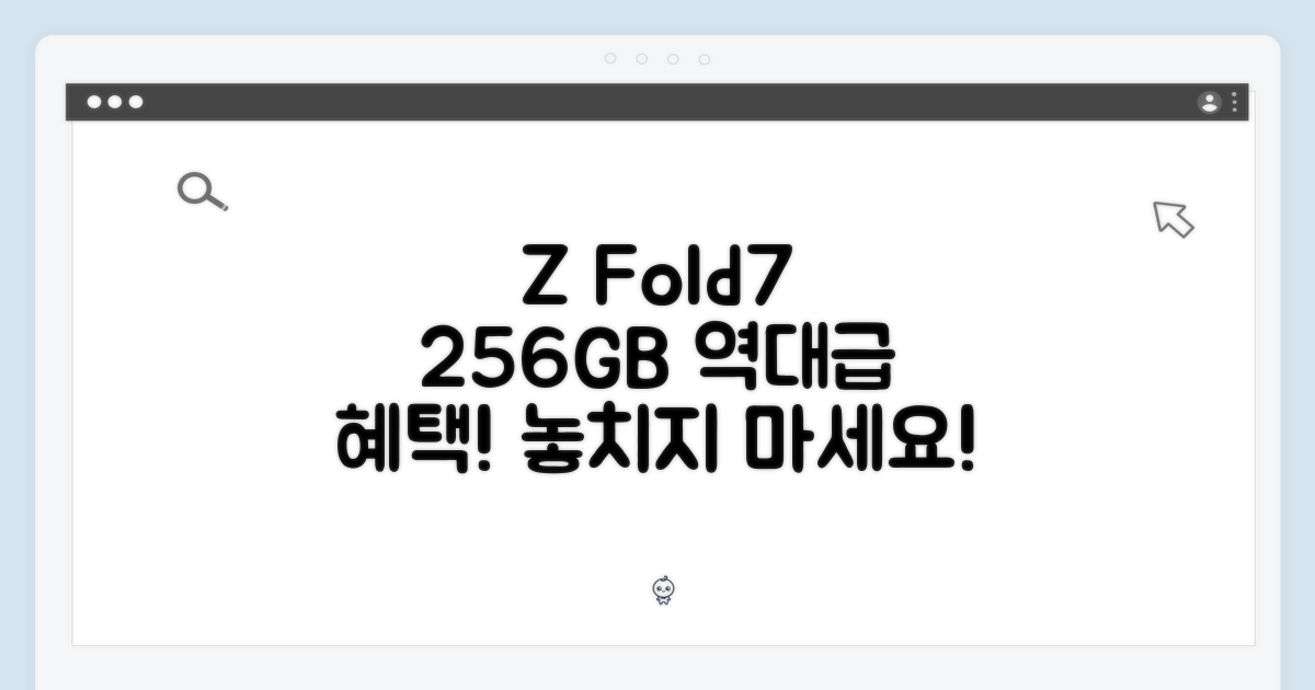Z Fold7 256GB, 역대급 혜택 잡으세요!