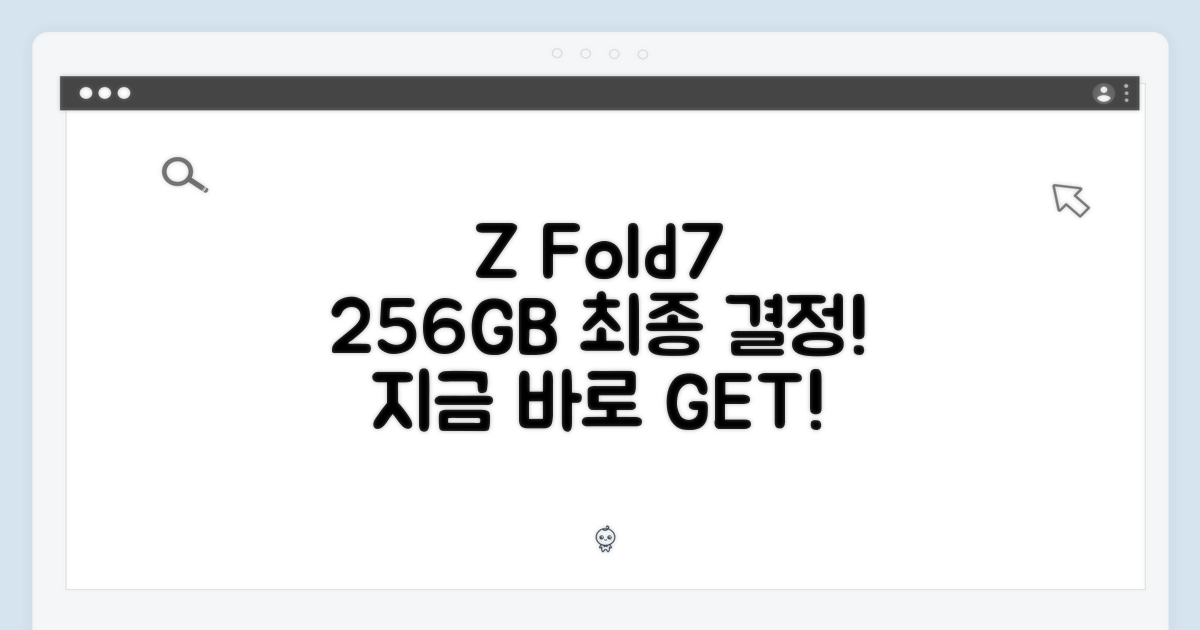 갤럭시 Z Fold7 256GB, 망설이지 마세요!