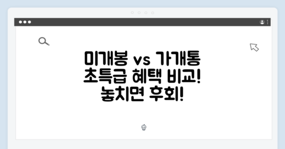 미개봉 vs 가개통 혜택