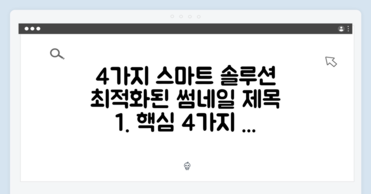 4가지 스마트 솔루션