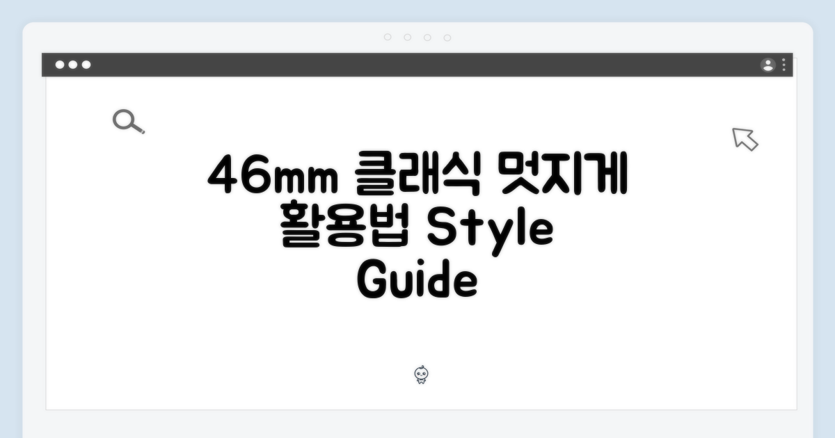 46mm 클래식, 멋지게 활용하세요