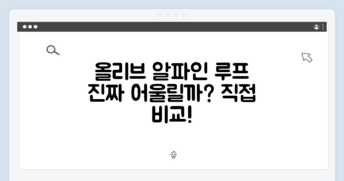 올리브 알파인 루프, 어울릴까?