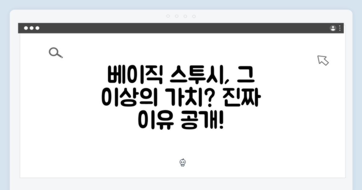베이직 스투시, 그 이상의 가치?