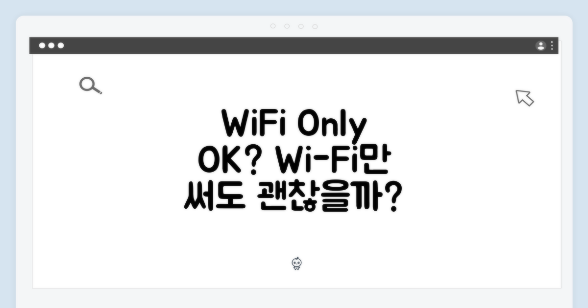 WiFi 전용, 괜찮을까?