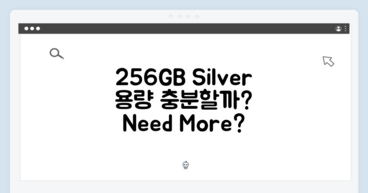 256GB 실버, 충분할까?