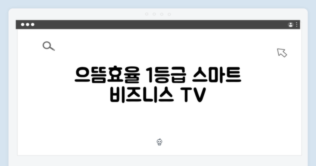 으뜸효율 1등급, 스마트 비즈니스 TV