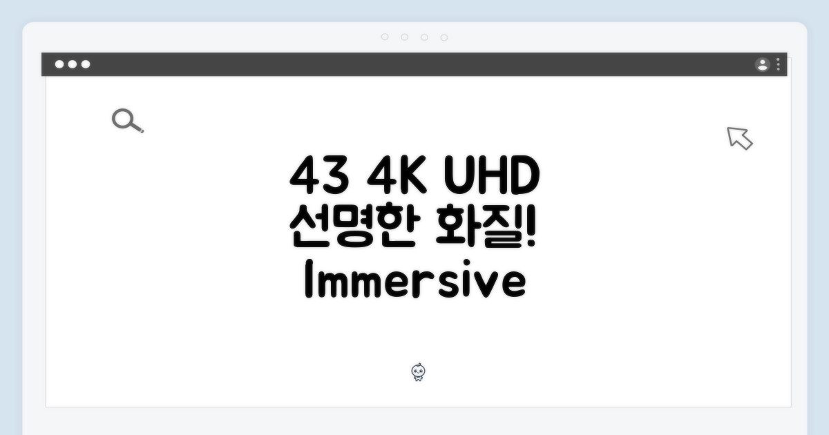43인치 4K UHD, 선명한 화질