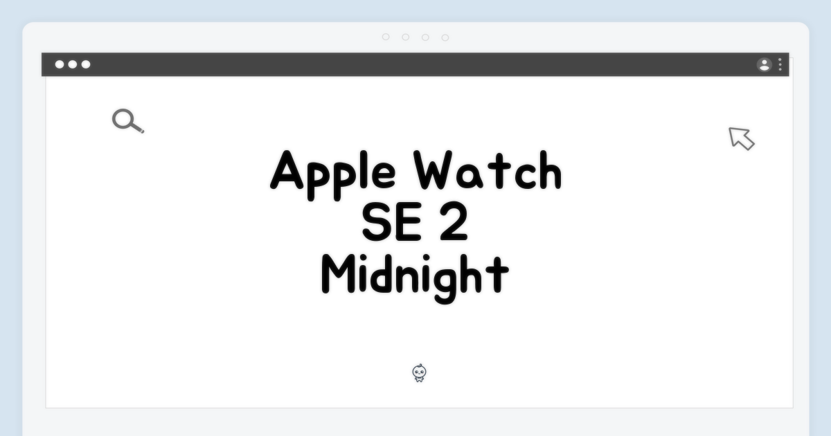 놀라운 Apple 워치 SE 2세대 미드나이트 40mm