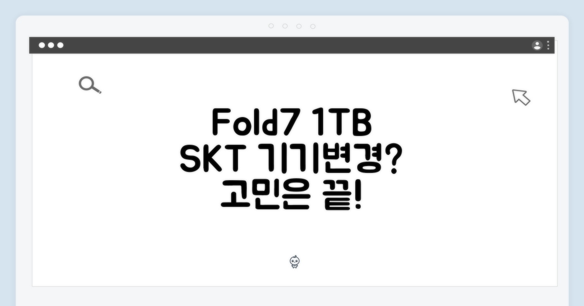 SKT 갤럭시 Z Fold7 1TB, 기기변경할 때가 됐을까?