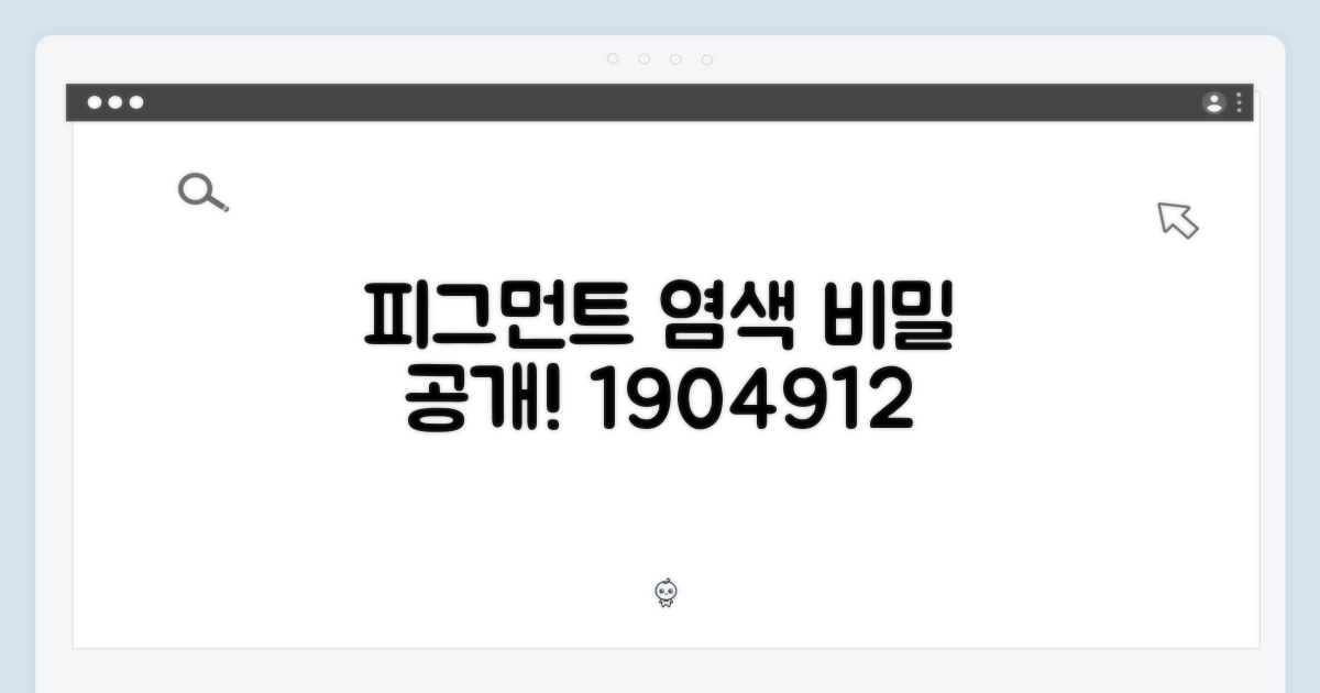 1904912, 피그먼트 염색의 비밀