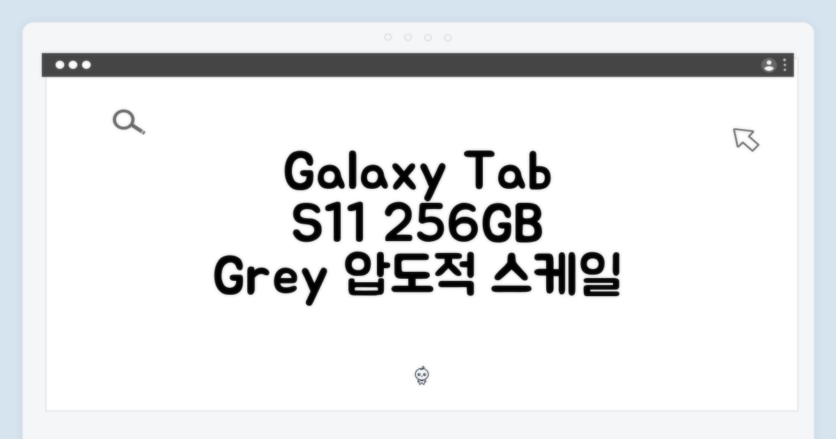 갤럭시탭 S11, 놀라운 256GB 그레이의 위엄!